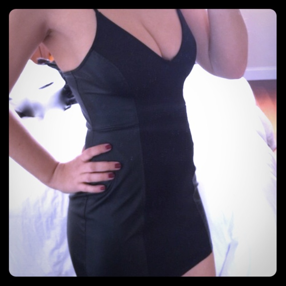 Faux Leather Tank Dress